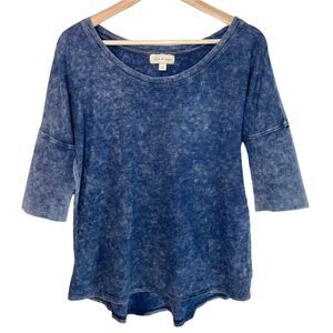 Cloth & Stone Blue Denim Wash T-shirt 100% cotton